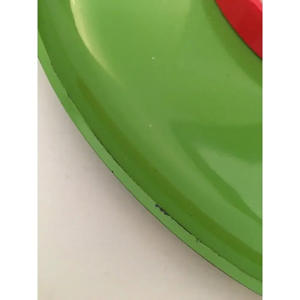 MidCentury Holiday Stafford Serving Tray Poinsettia Green Japan 13